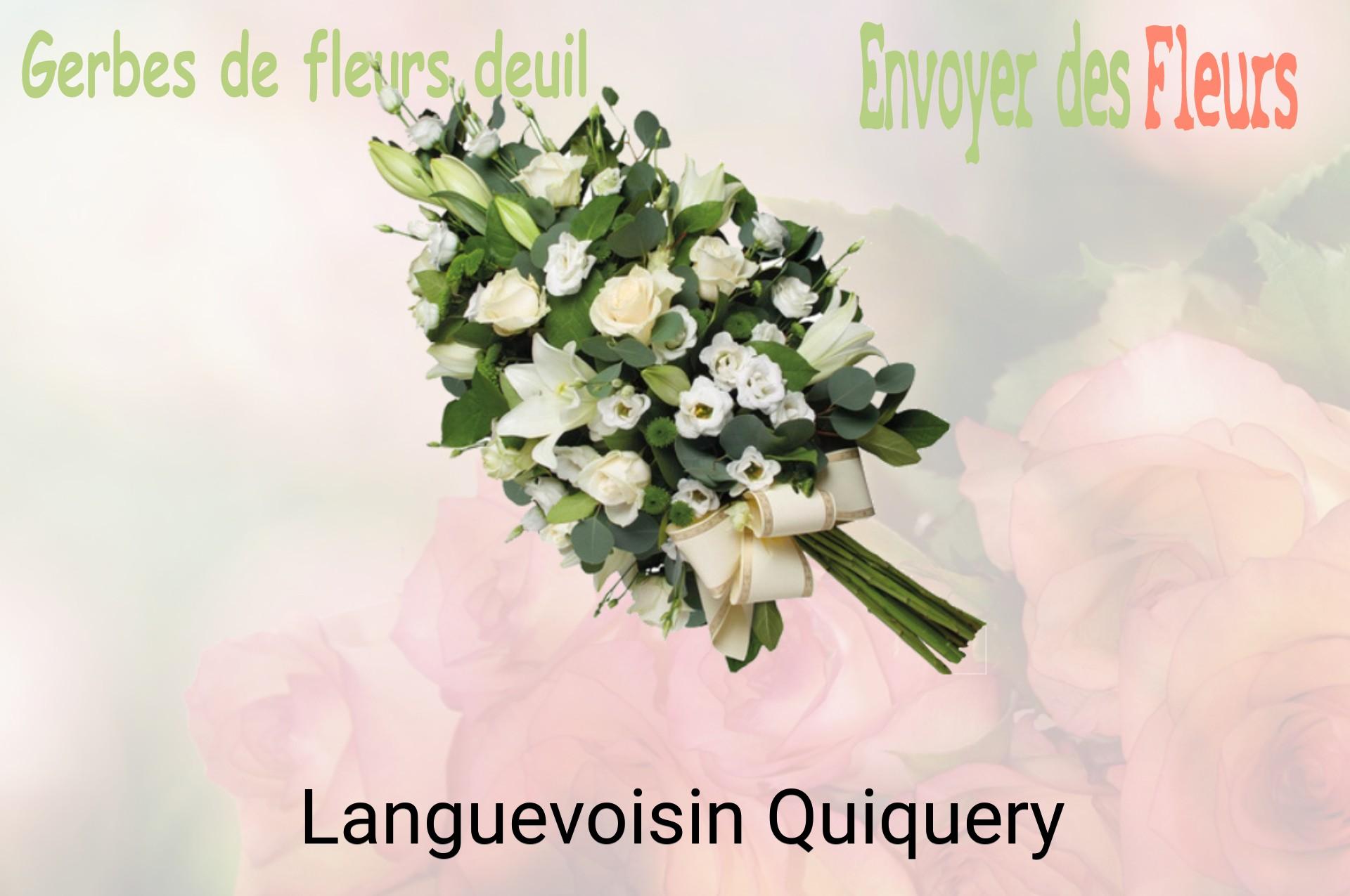 Gerbe de fleurs de deuil livrée à Languevoisin-Quiquery